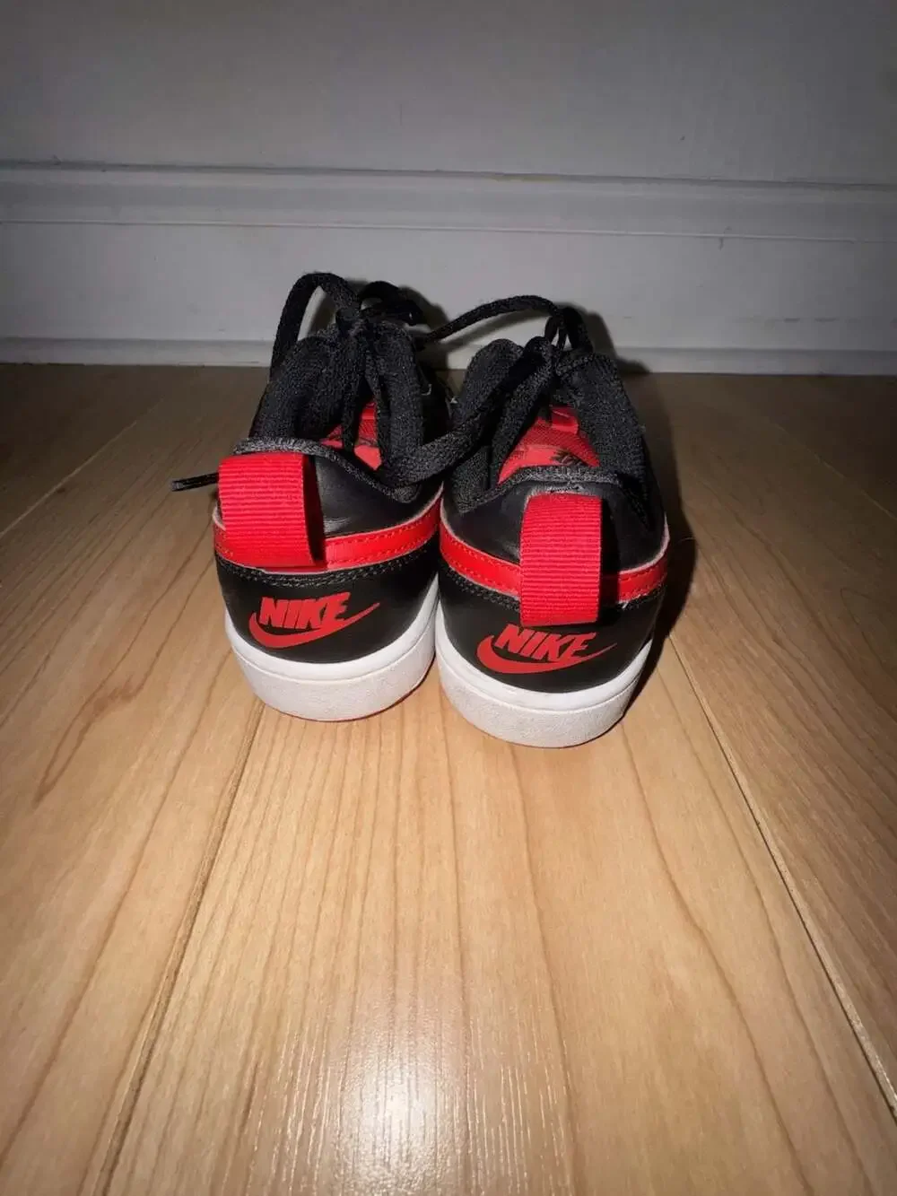 Nike Court Borough Low 2 GS Black University Red BQ5448-007
